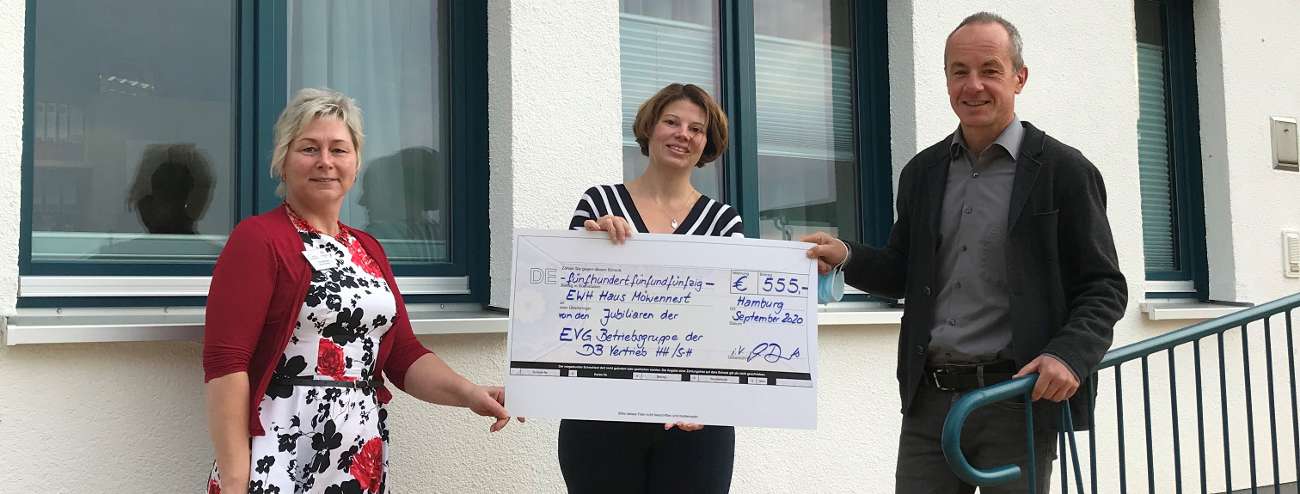 stiftungsfamilie spende an haus mowennest